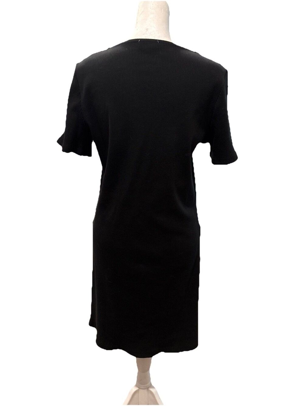 White Birch Ribbed With Pockets Short Sleeve Women’s Dress Small - Picture 4 of 6